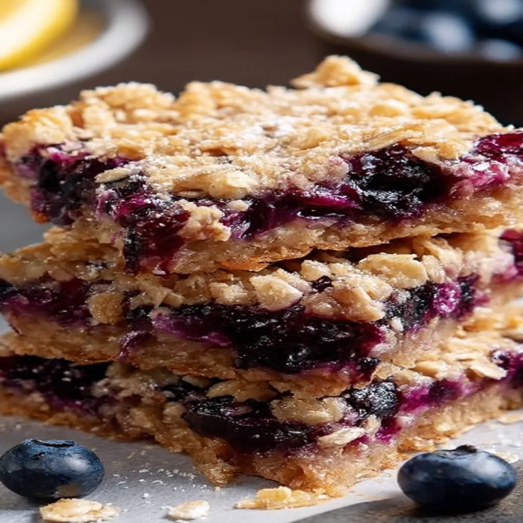 blueberry oatmeal bars recipe, wholesome breakfast, nutritious, delicious, homemade, chewy, satisfying
