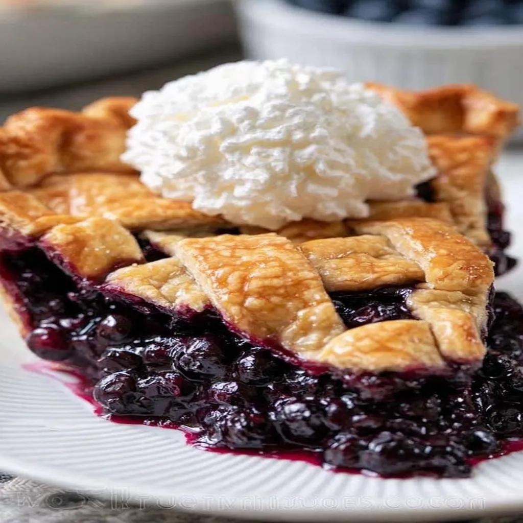 blueberry pie, lattice crust, delicious, flaky, sweet, tangy, homemade