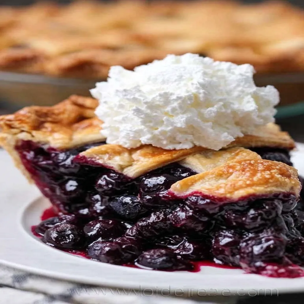 blueberry pie, lattice crust, delicious, flaky, sweet, tangy, homemade
