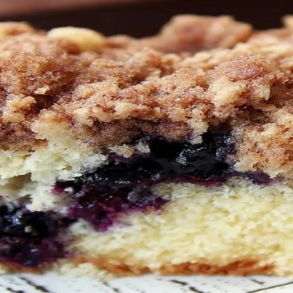 brown sugar, blueberry coffee cake, delicious, moist, crumbly, sweet, fruity flavor