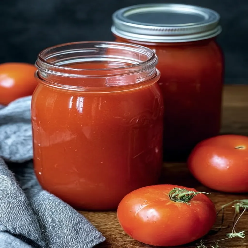Canning Tomato Juice canning recipe recipe step-by-step guide