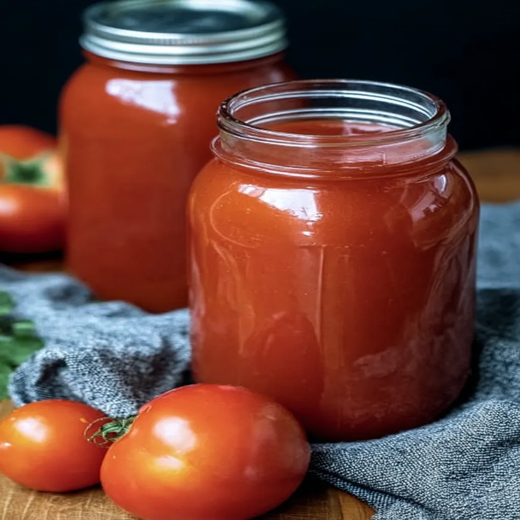 Canning Tomato Juice canning recipe recipe step-by-step guide