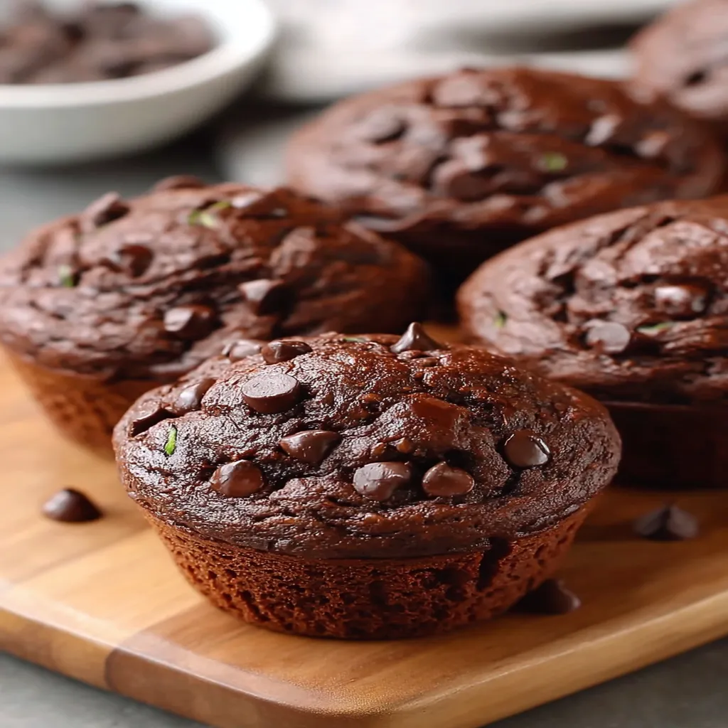 chocolate, zucchini, muffins, moist, decadent, rich, delicious, homemade