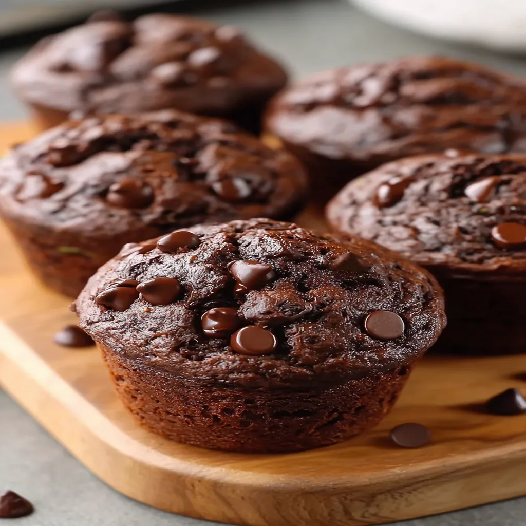 chocolate, zucchini, muffins, moist, decadent, rich, delicious, homemade