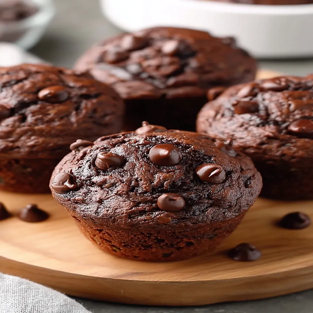 chocolate, zucchini, muffins, moist, decadent, rich, delicious, homemade