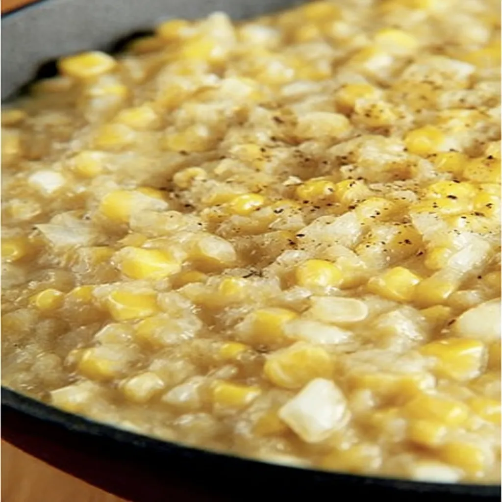 creamed corn, savory side dish, creamy texture, buttery, delicious flavor