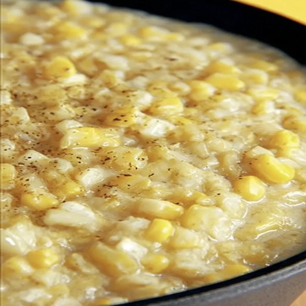 creamed corn, savory side dish, creamy texture, buttery, delicious flavor