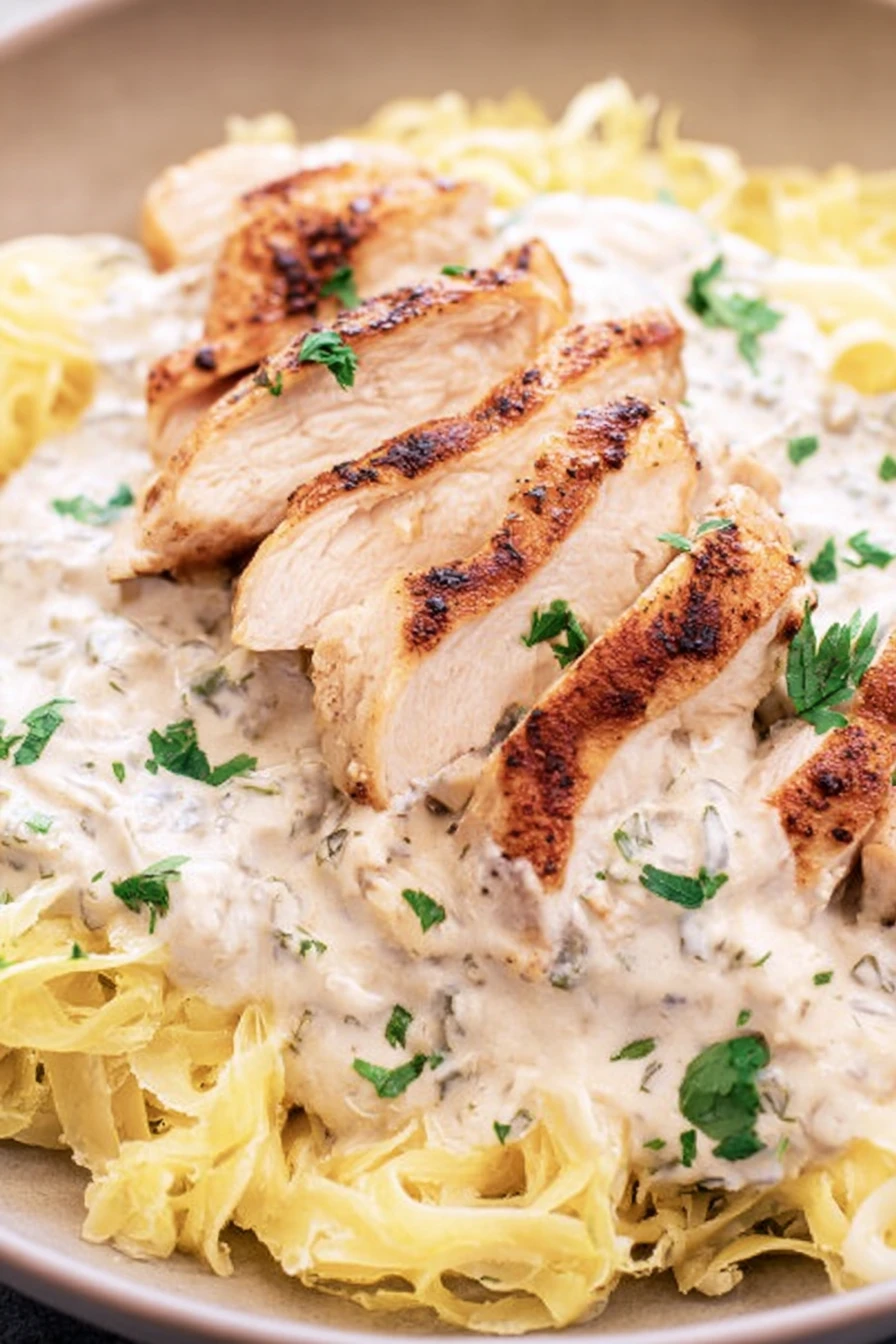 Creamy Chicken Alfredo, dairy indulgence, rich, savory, satisfying, delicious