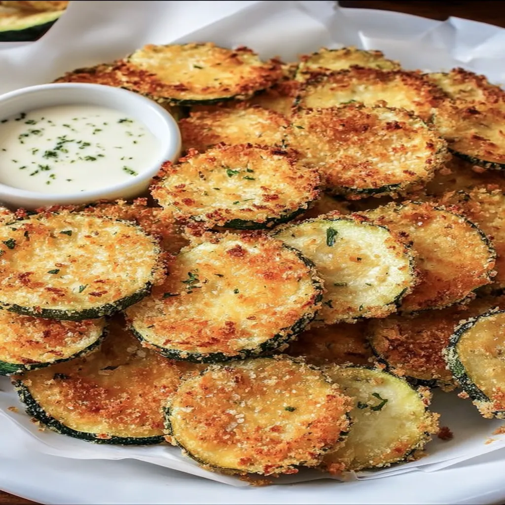 Crispy Parmesan Zucchini Chips, savory, crunchy, flavorful, appetizing, snack, homemade