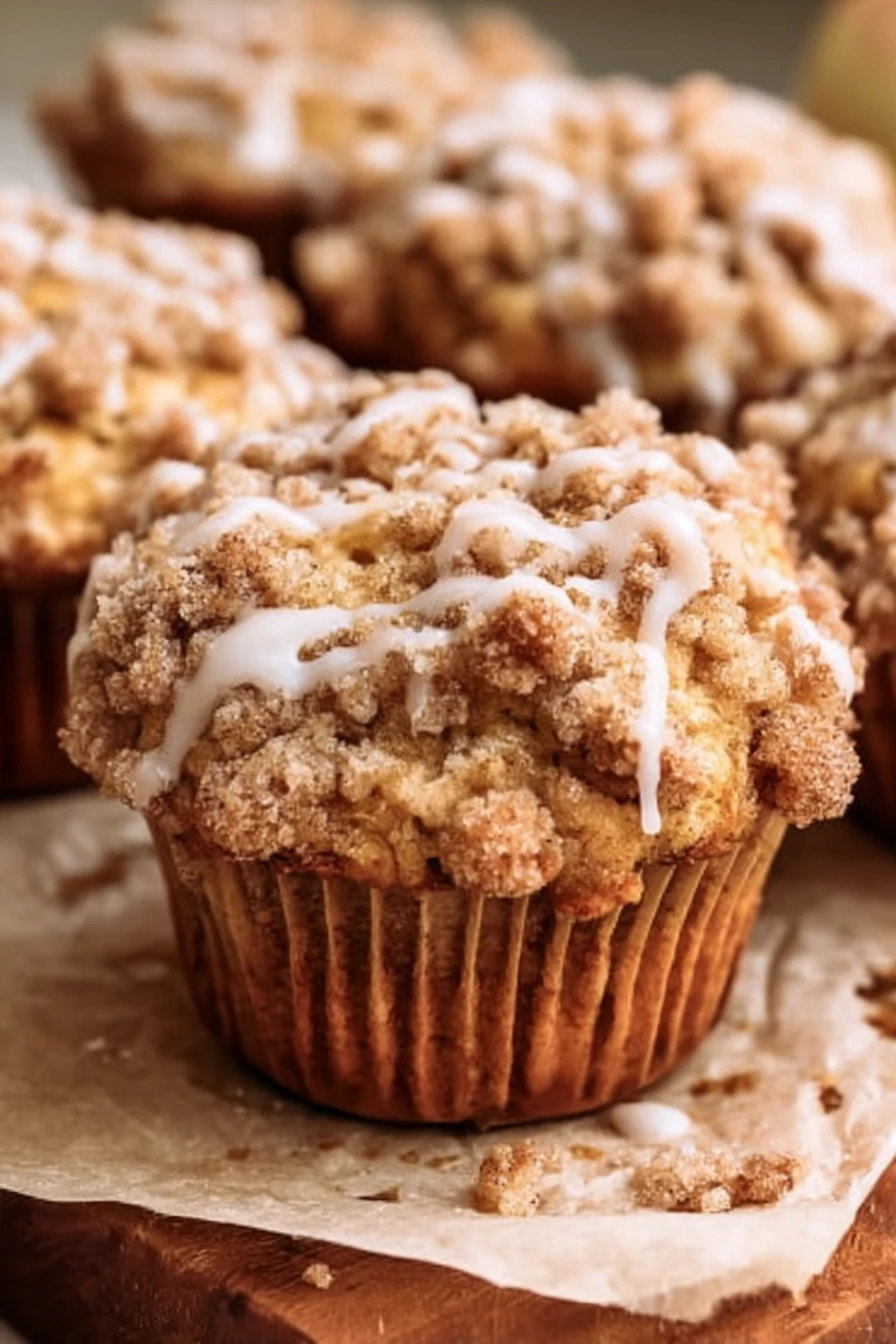 apple crumble muffins, easy recipe, delicious, cinnamon-spiced, moist, baked, irresistible flavor