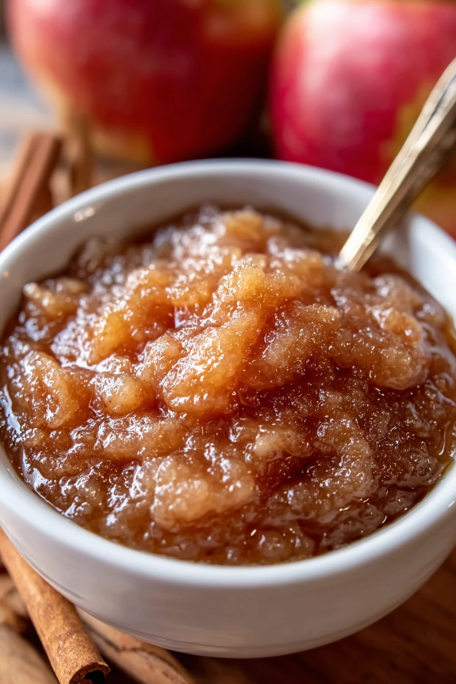 easy, homemade, applesauce recipe, sweet, cinnamon, delicious, healthy, snack