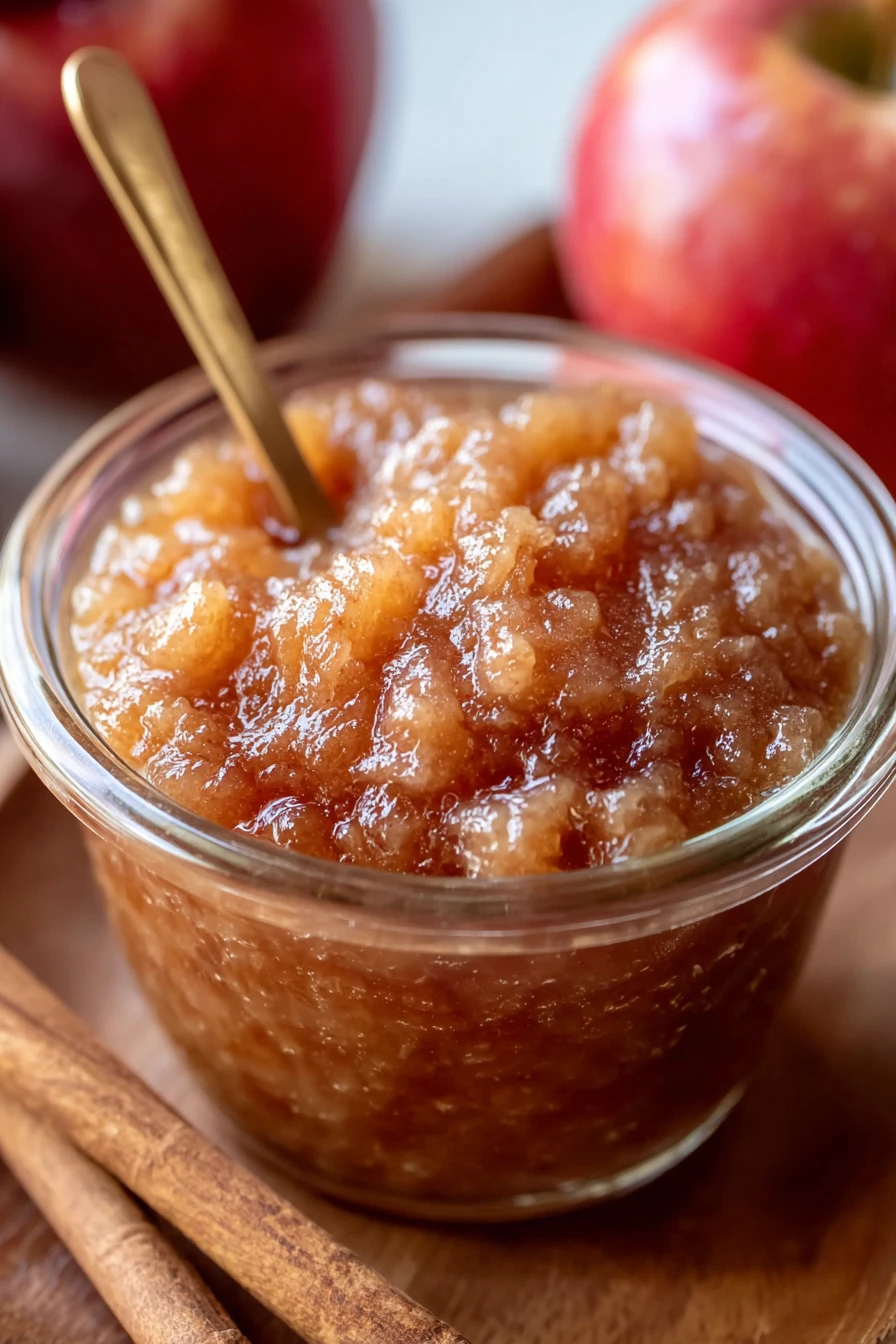 easy, homemade, applesauce recipe, sweet, cinnamon, delicious, healthy, snack