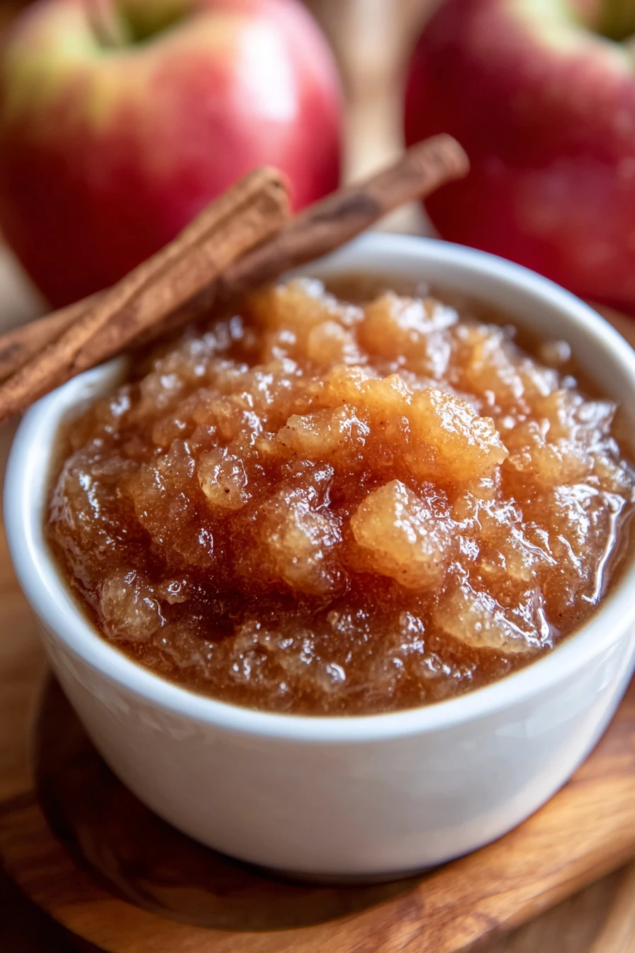 easy, homemade, applesauce recipe, sweet, cinnamon, delicious, healthy, snack