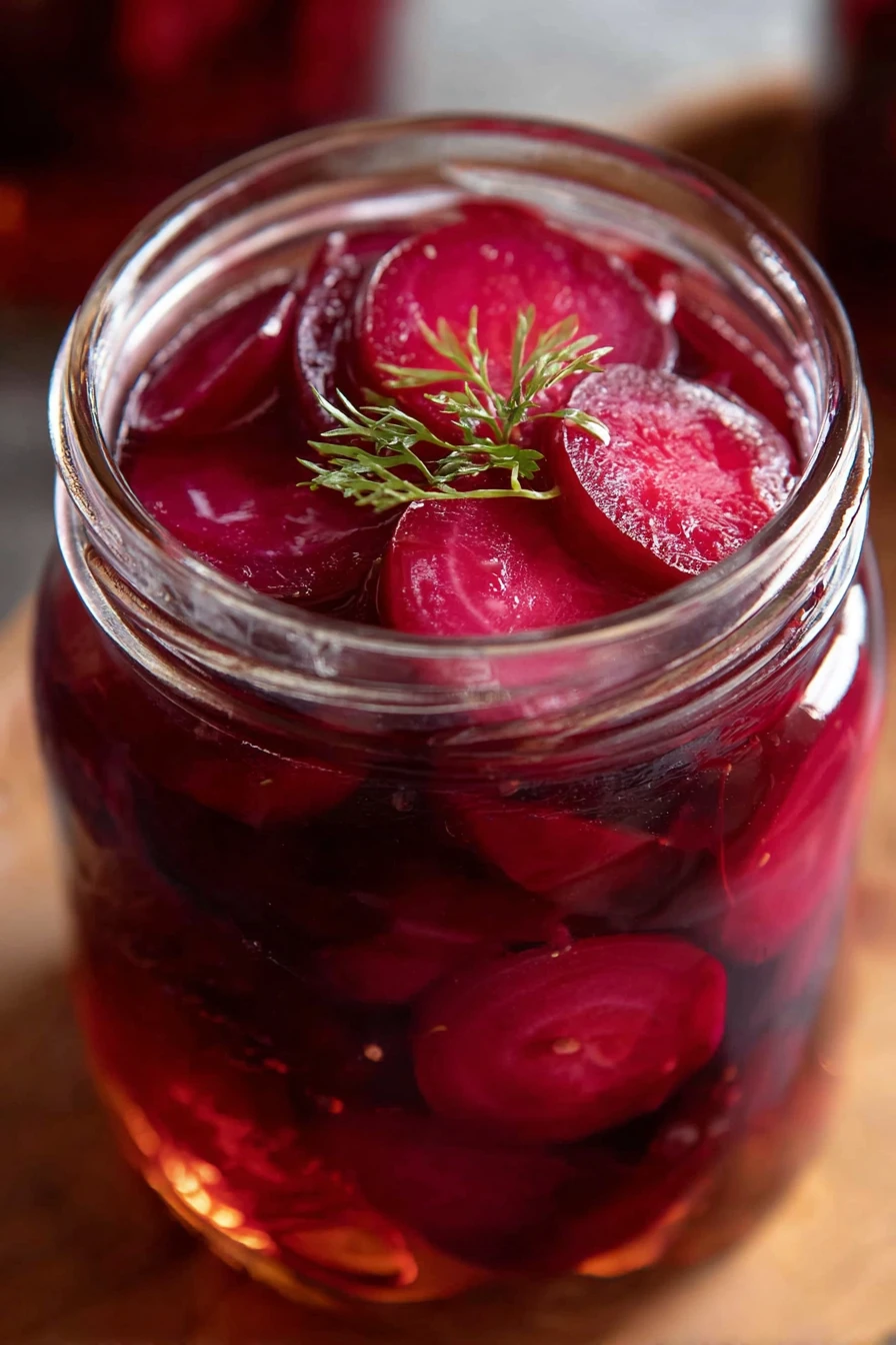 pickled beets, refrigerator, easy recipe, tangy, vibrant color, crunchy bite