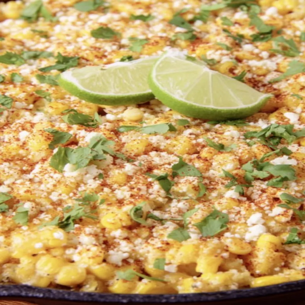skillet, Mexican street corn, easy recipe, savory, flavorful, charred, delicious, creamy