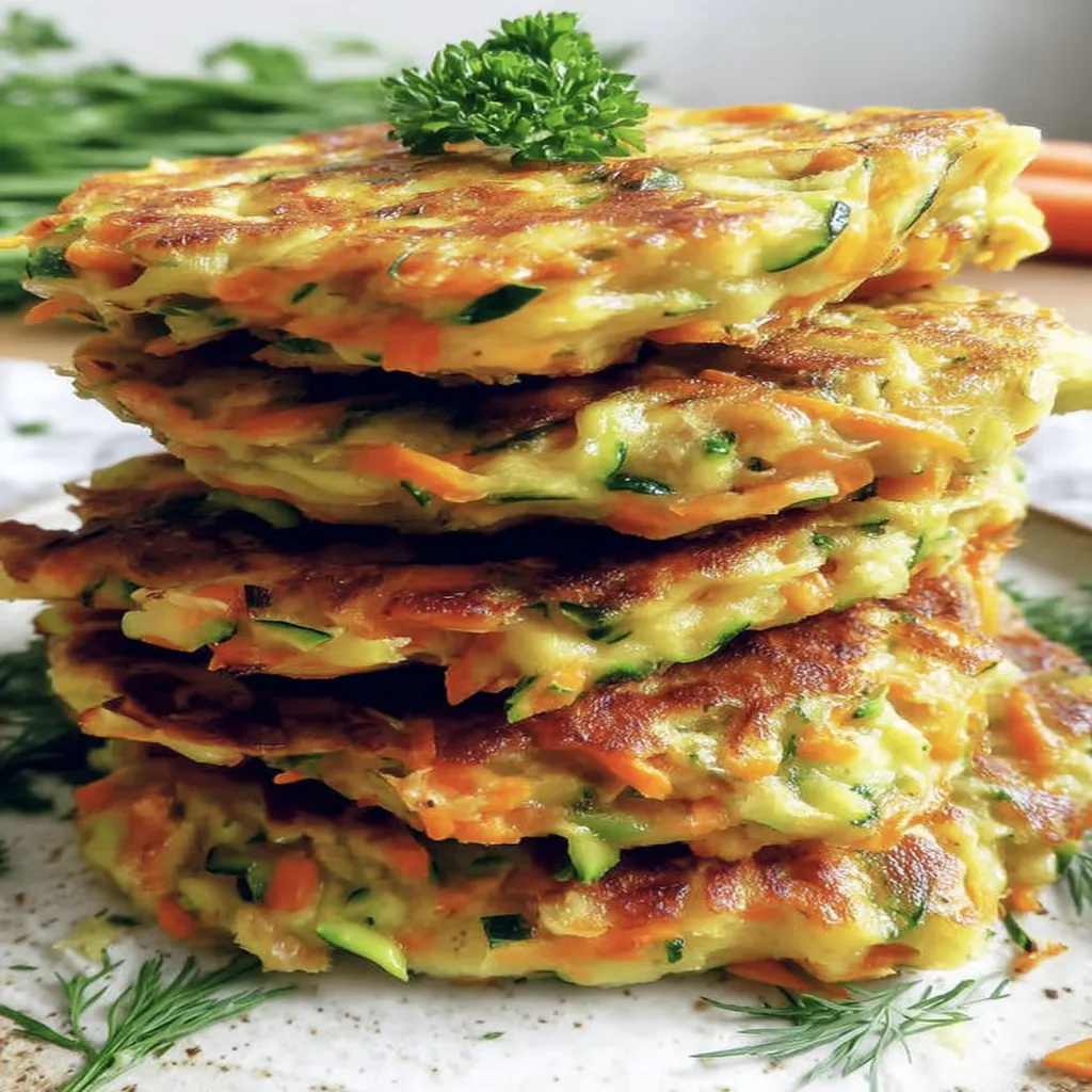 zucchini carrot pancakes, easy recipe, savory, nutritious, golden brown, flavorful, breakfast option