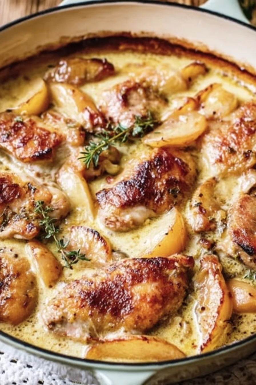 FRENCH CHICKEN CASSEROLE A LA NORMANDE recipe step-by-step guide