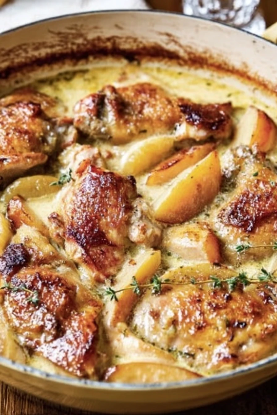 FRENCH CHICKEN CASSEROLE A LA NORMANDE recipe step-by-step guide