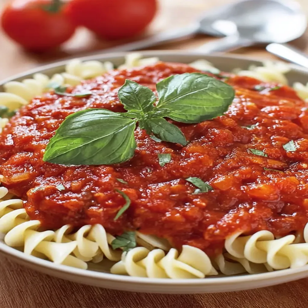 fresh tomato marinara sauce, homemade, savory, aromatic, rich flavor, Italian cuisine