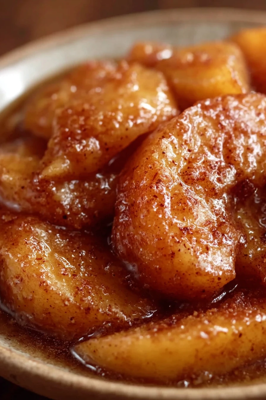fried apples, recipe, sweet, cinnamon, crispy, delicious, dessert, homemade