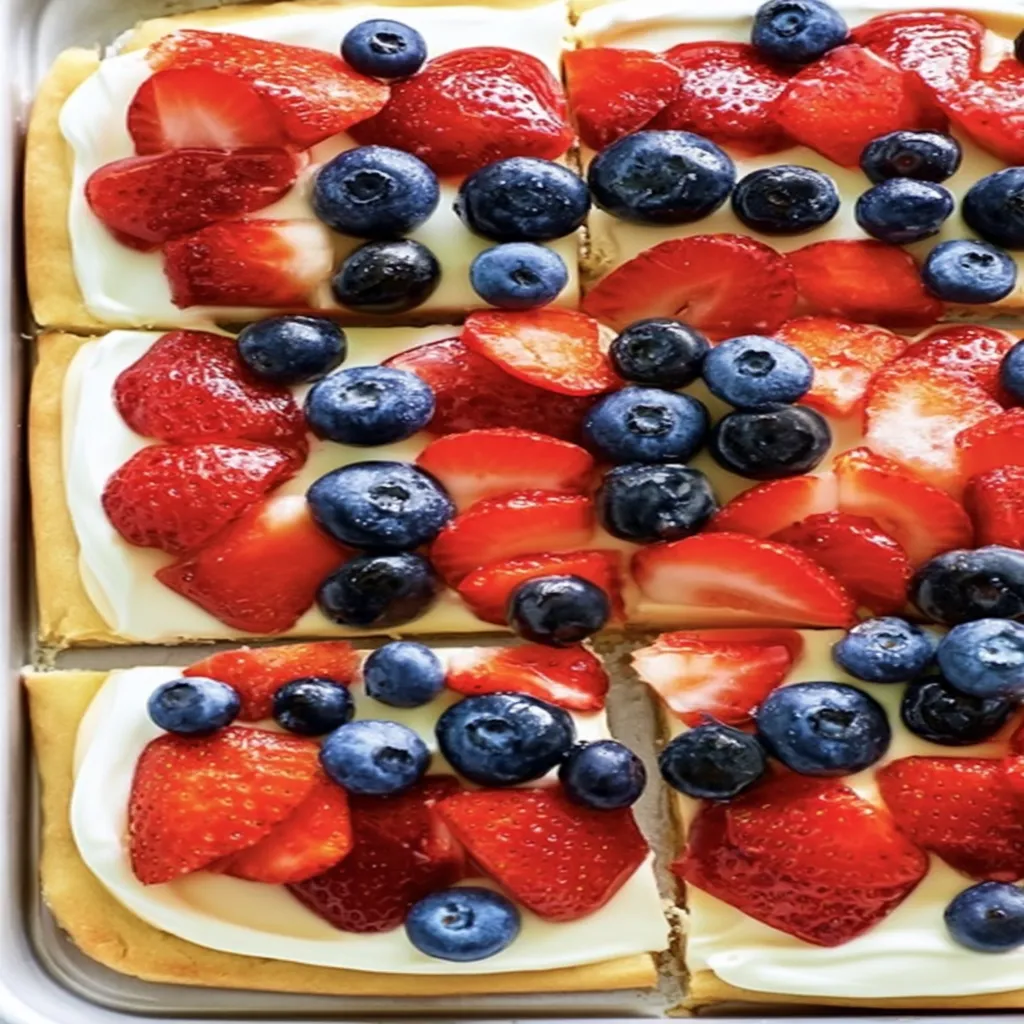 fruit pizza, summer dessert, colorful, refreshing, sweet and tangy