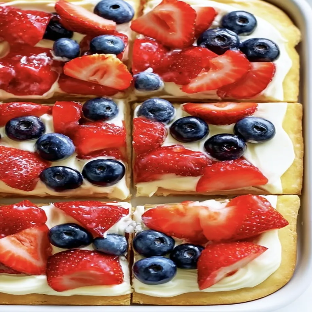 fruit pizza, summer dessert, colorful, refreshing, sweet and tangy
