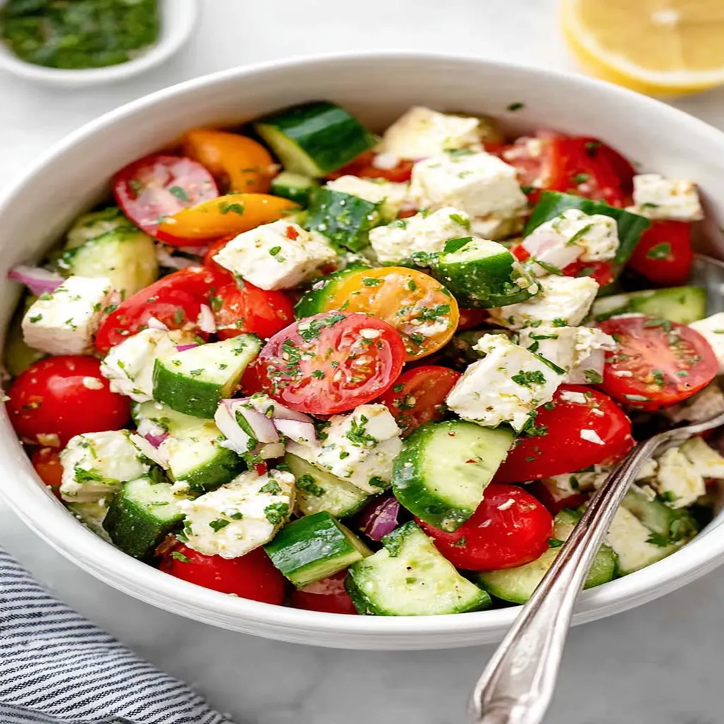 Greek, cucumber, tomato, feta, refreshing, colorful, Mediterranean, summer, healthy