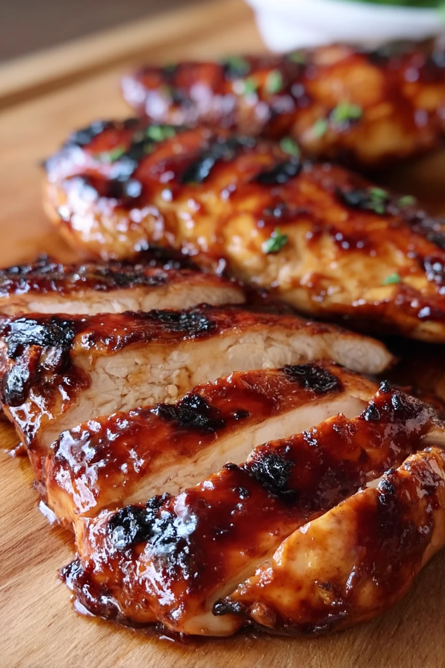 Grilled BBQ Chicken Breasts, juicy, smoky, flavorful, charred, succulent, delicious, tender