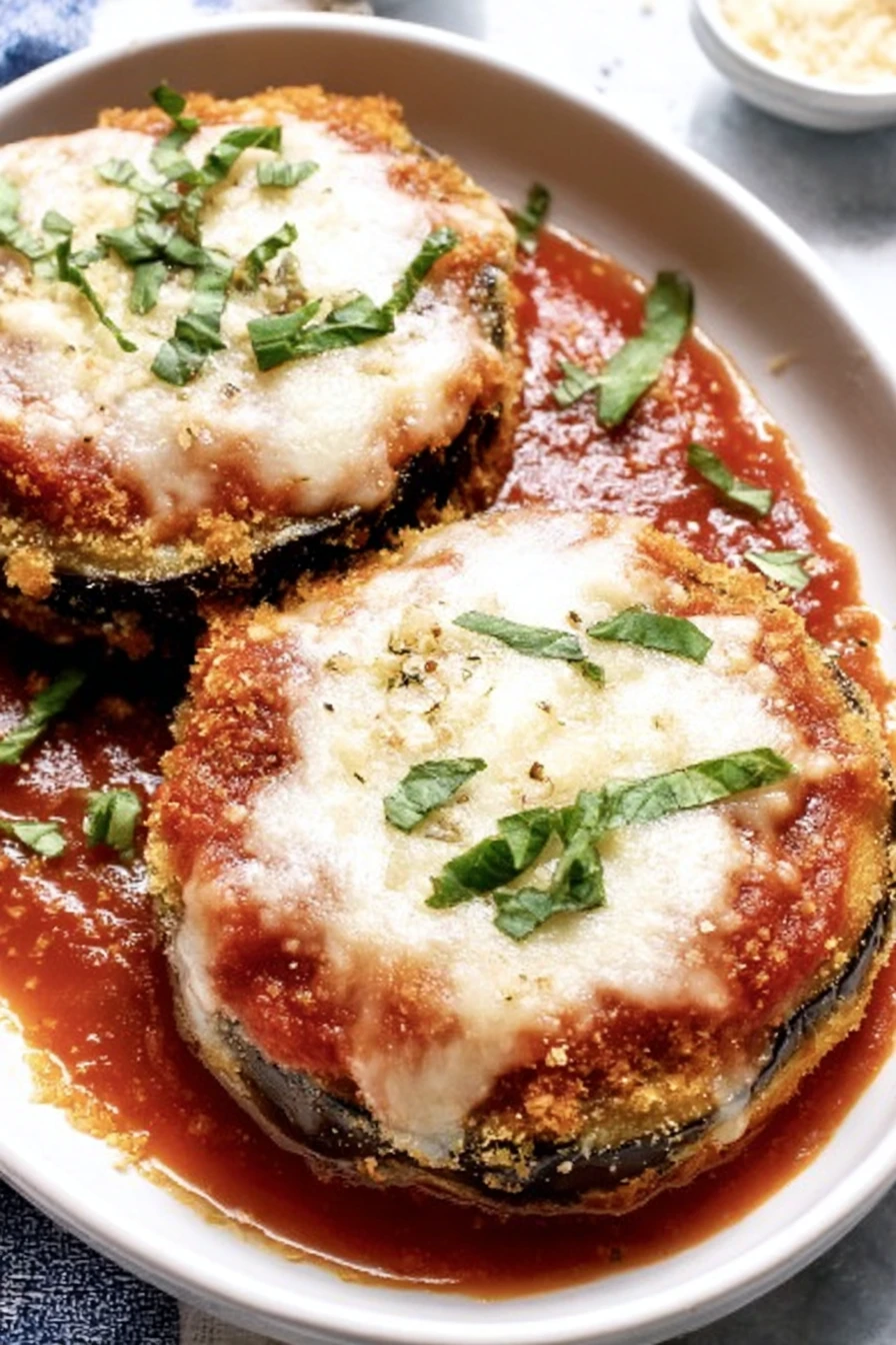 Healthy, air fryer, eggplant, Parmesan, crispy, savory, delicious, nutritious