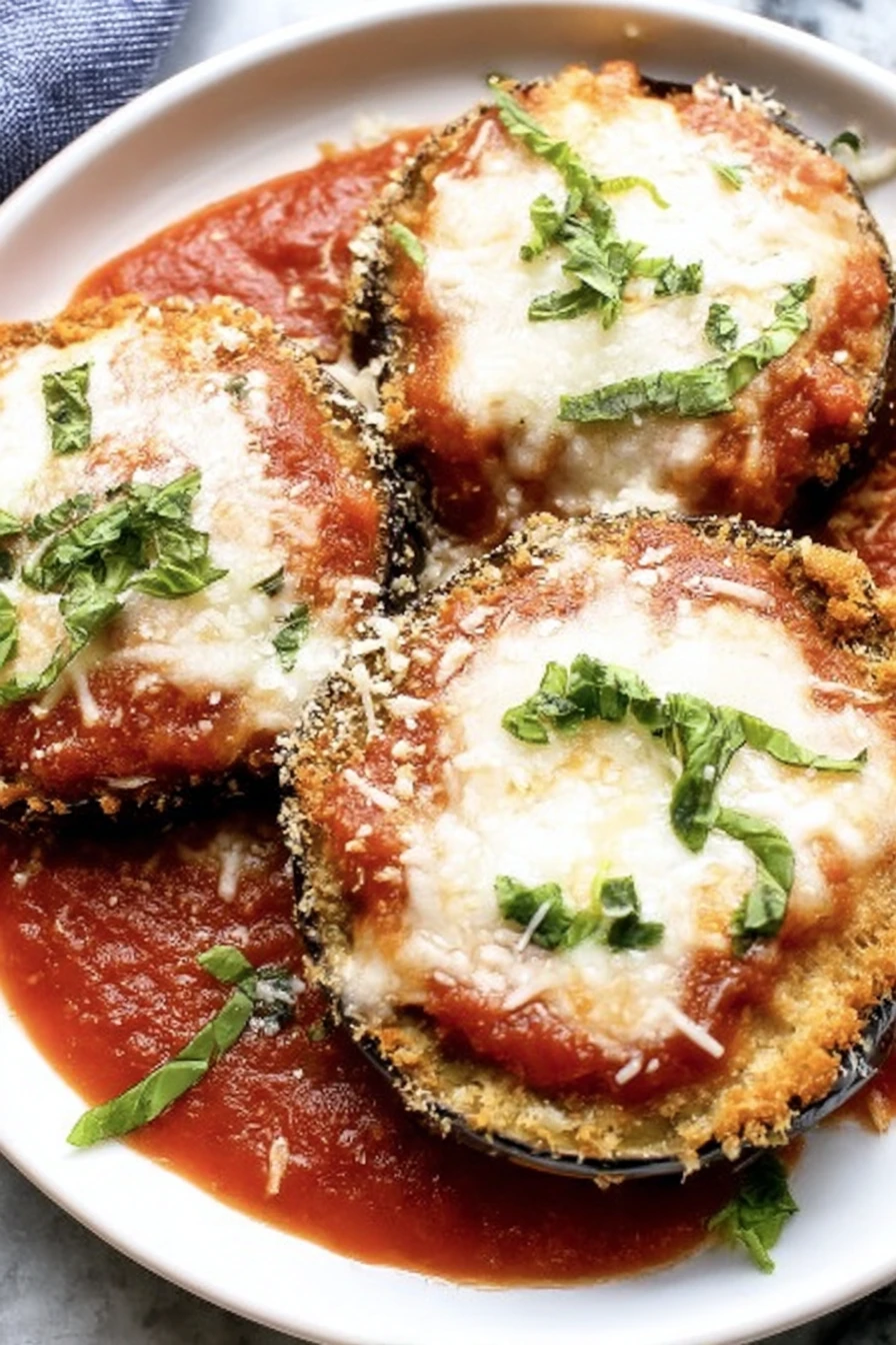 Healthy, air fryer, eggplant, Parmesan, crispy, savory, delicious, nutritious