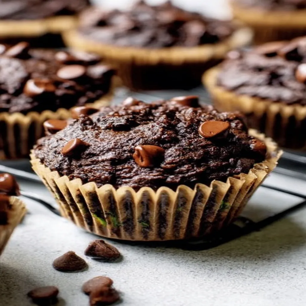 healthy, chocolate zucchini muffins, moist, decadent, rich flavor, nutritious, indulgent treat