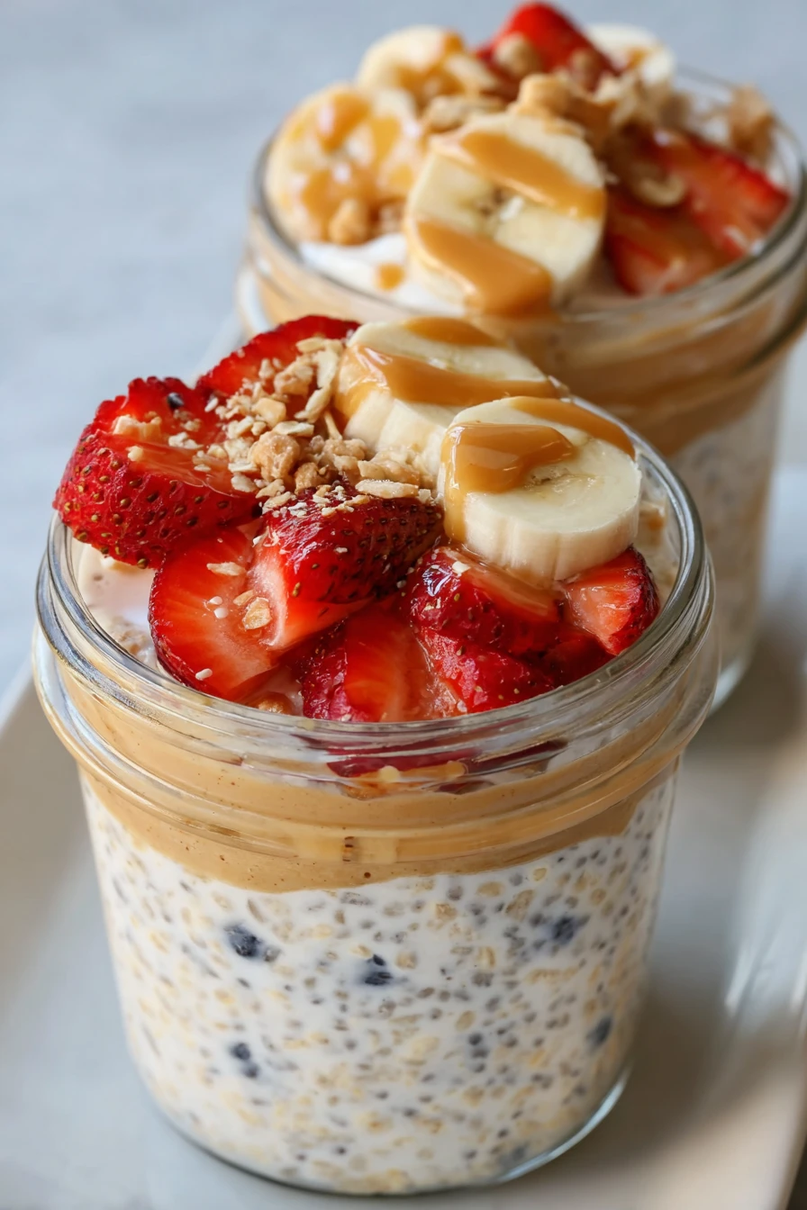 high-protein, overnight oats, nutritious breakfast, creamy texture, delicious toppings
