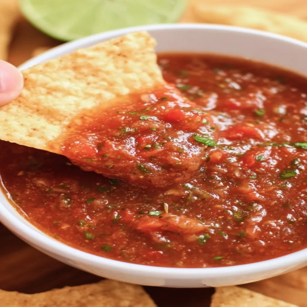 homemade salsa recipe, fresh ingredients, spicy, flavorful, colorful, appetizing, zesty taste