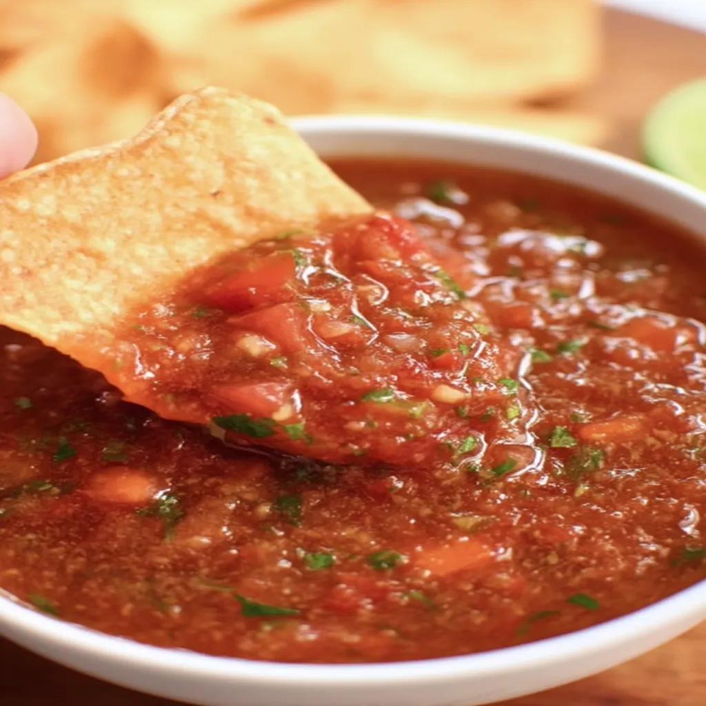 homemade salsa recipe, fresh ingredients, spicy, flavorful, colorful, appetizing, zesty taste