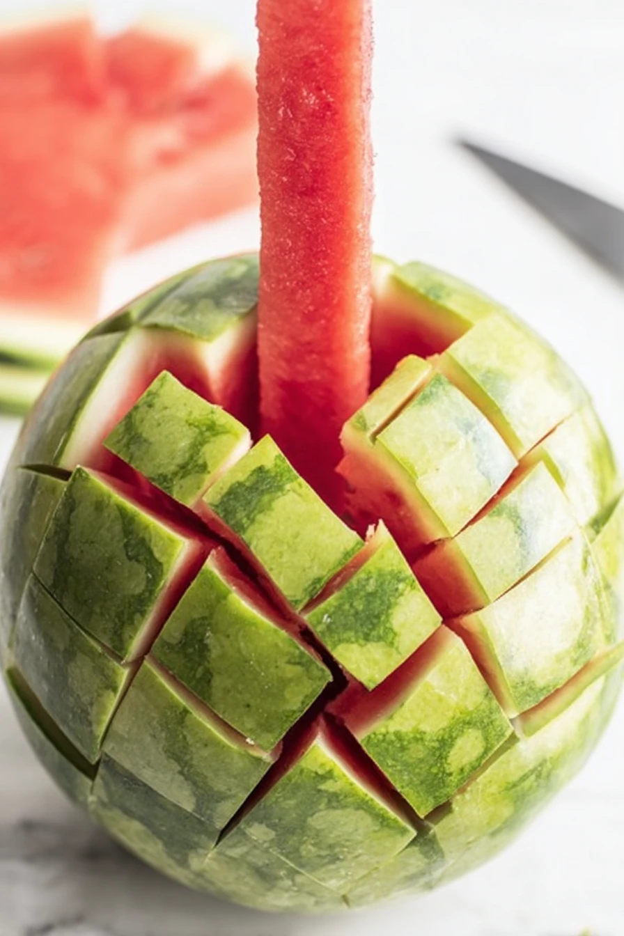 watermelon sticks, juicy, refreshing, summer fruit, healthy snack