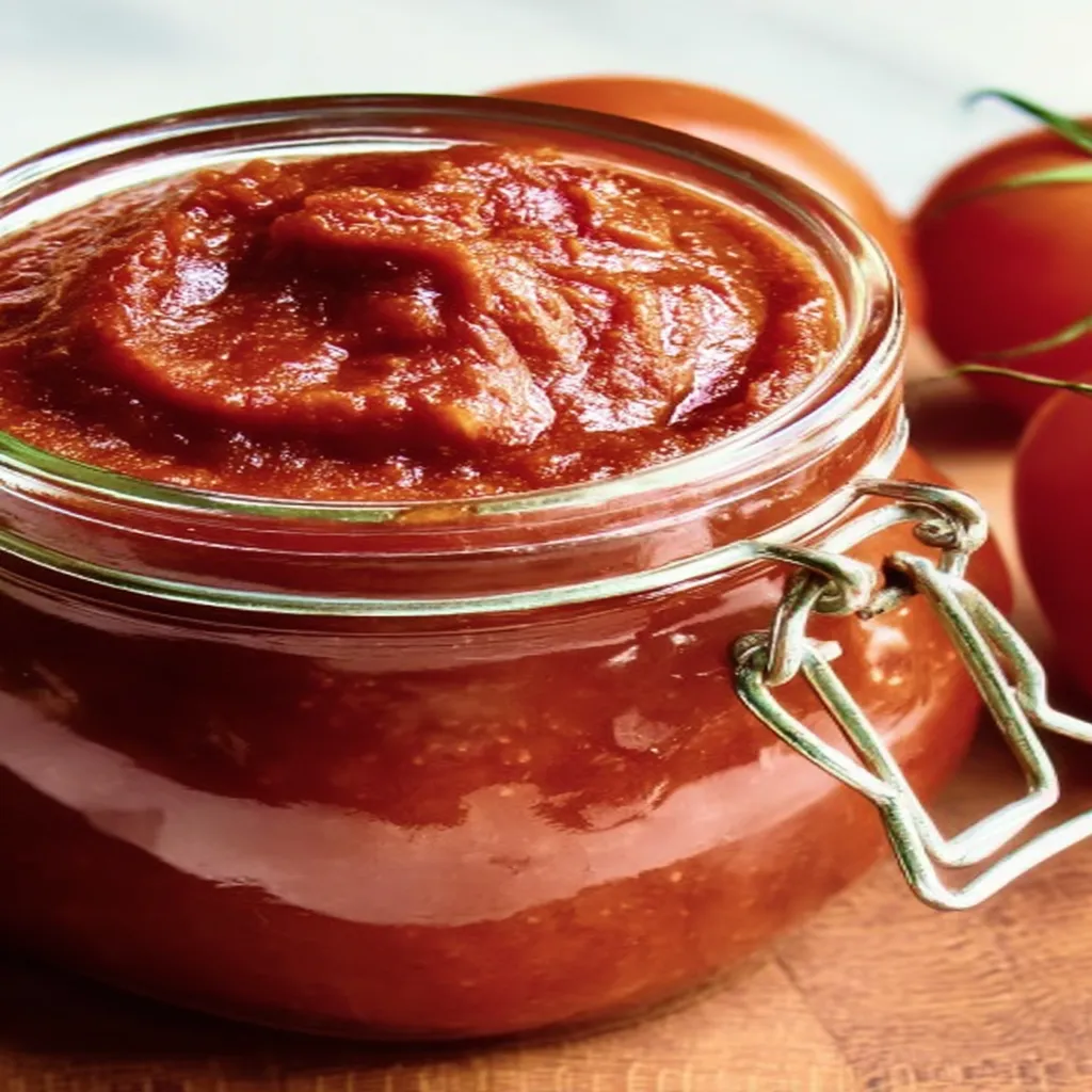 tomato paste, homemade recipe, savory, rich, thick, aromatic, cooking process