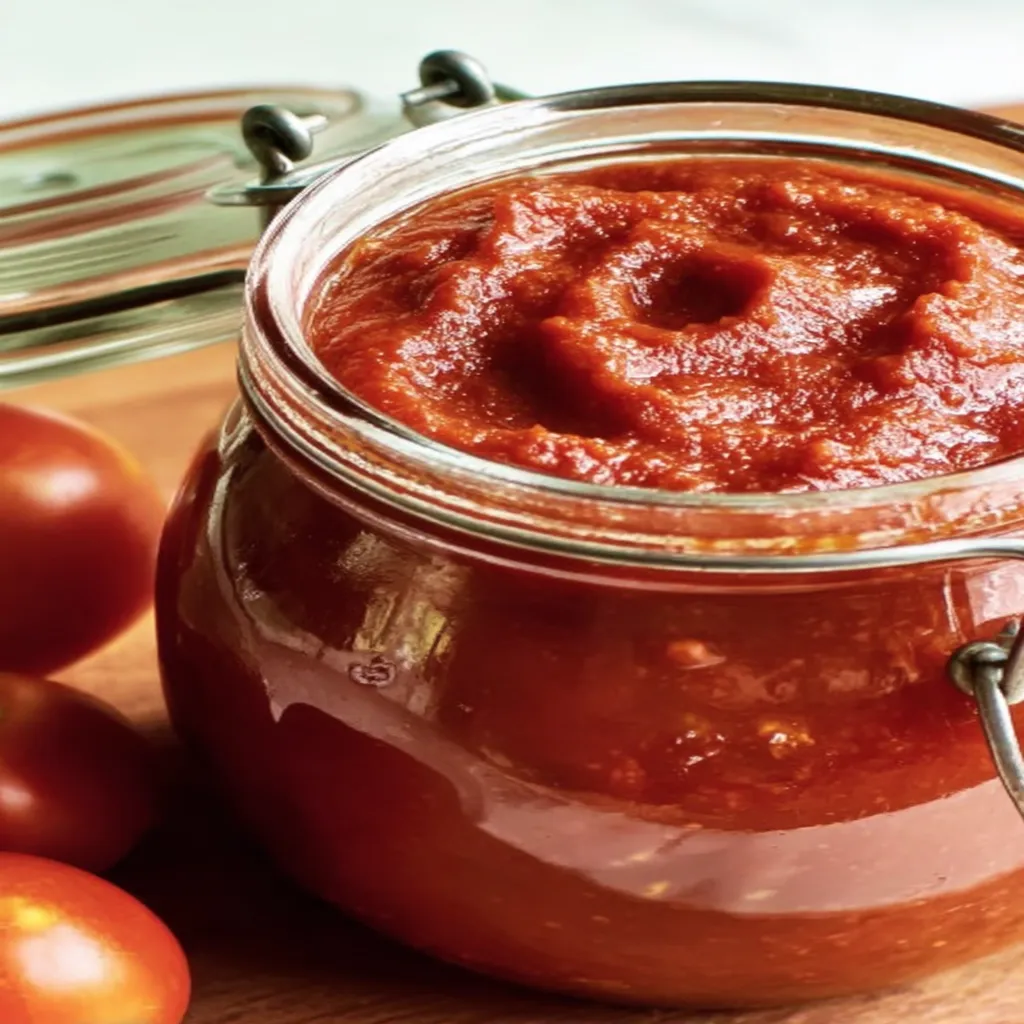 tomato paste, homemade recipe, savory, rich, thick, aromatic, cooking process