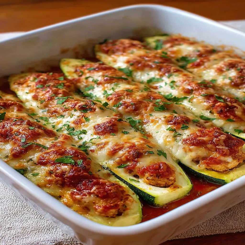 Keto Chicken Parmesan Zucchini Boats recipe step-by-step guide