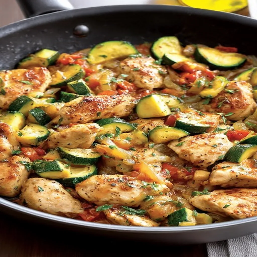 Low Carb Chicken & Zucchini Skillet Recipe recipe step-by-step guide