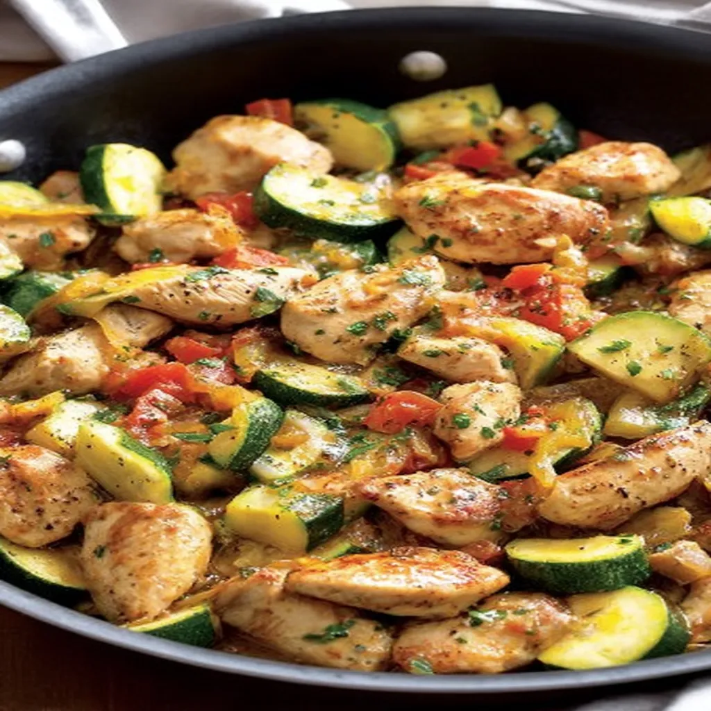 Low Carb Chicken & Zucchini Skillet Recipe recipe step-by-step guide