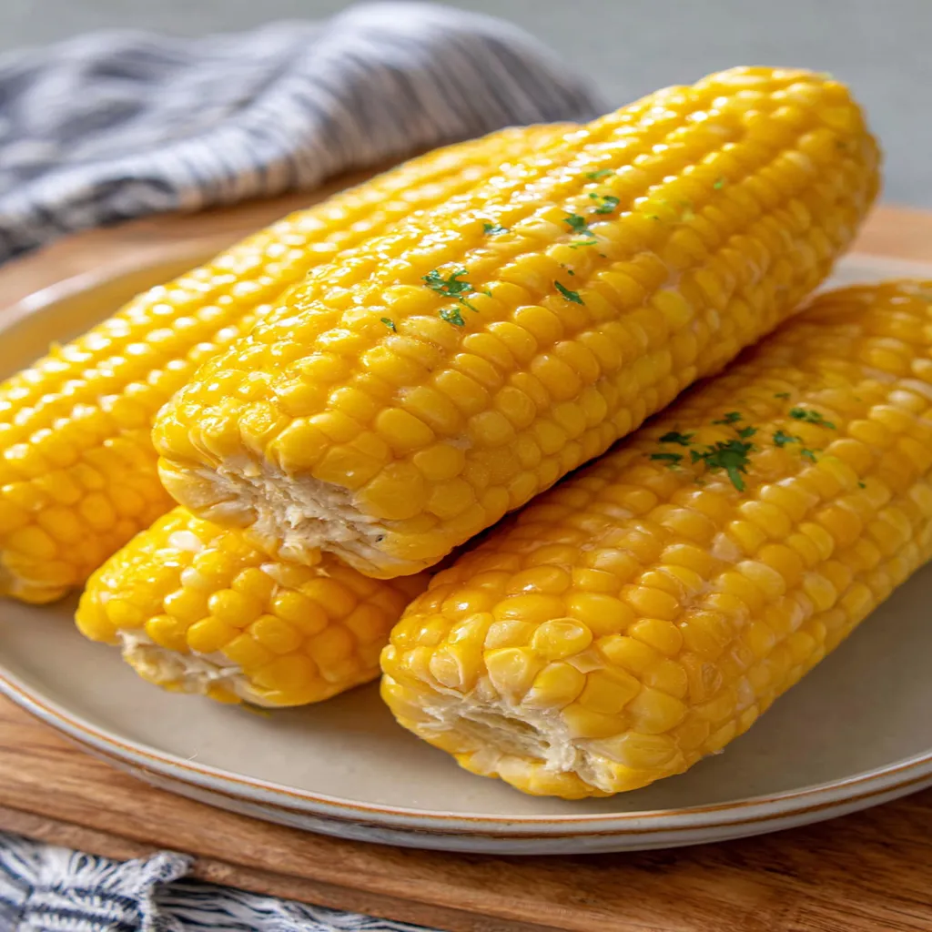 microwave corn on the cob, easy recipe, buttery, tender, delicious