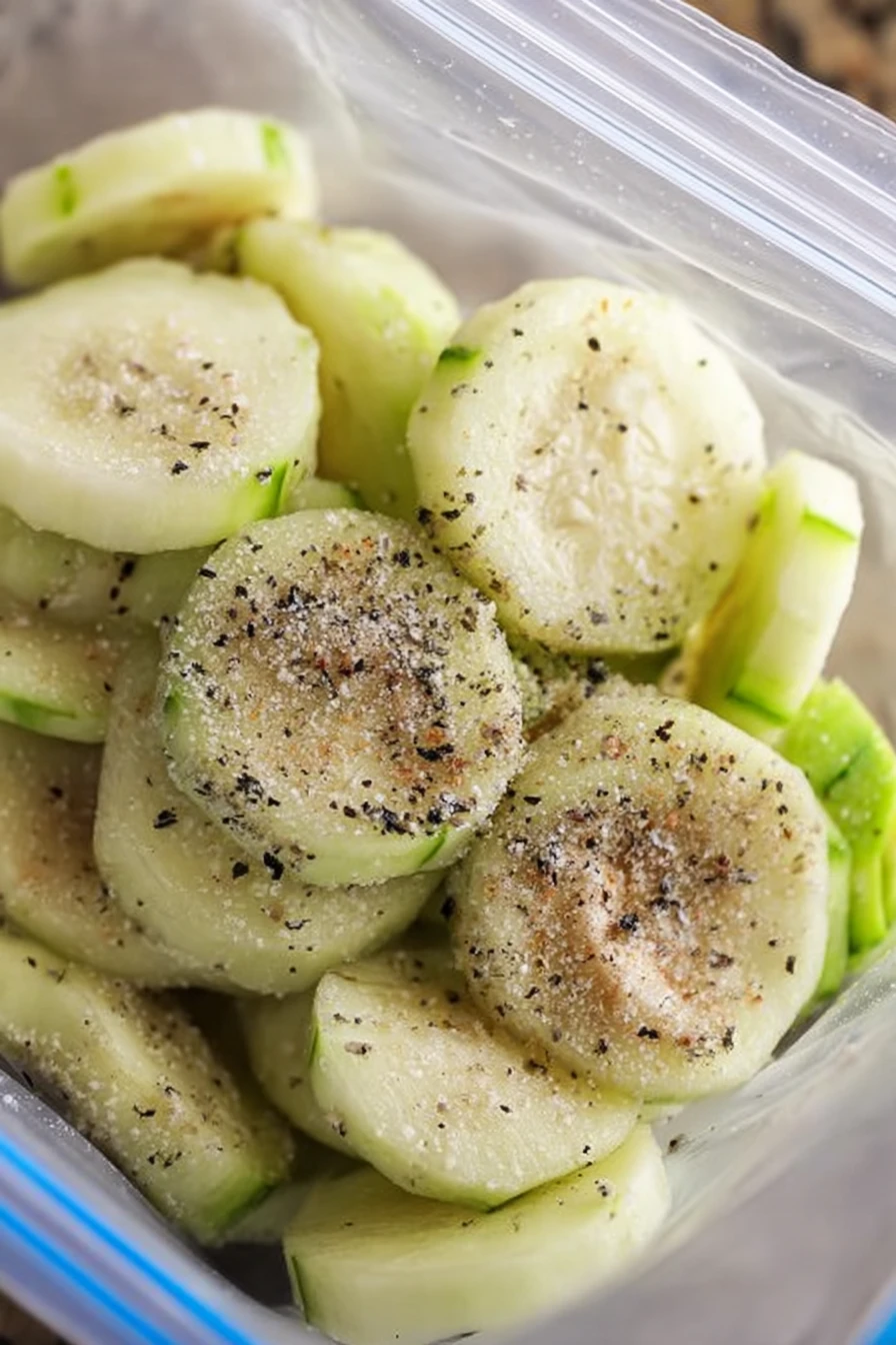 ranch cucumber chips, crispy, savory, refreshing, snack, flavorful, crunchy texture