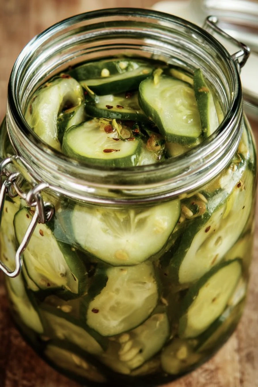 refrigerator pickles, sweet recipe, crunchy, tangy, homemade, easy to make