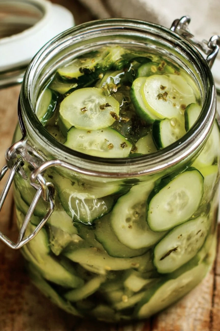 refrigerator pickles, sweet recipe, crunchy, tangy, homemade, easy to make