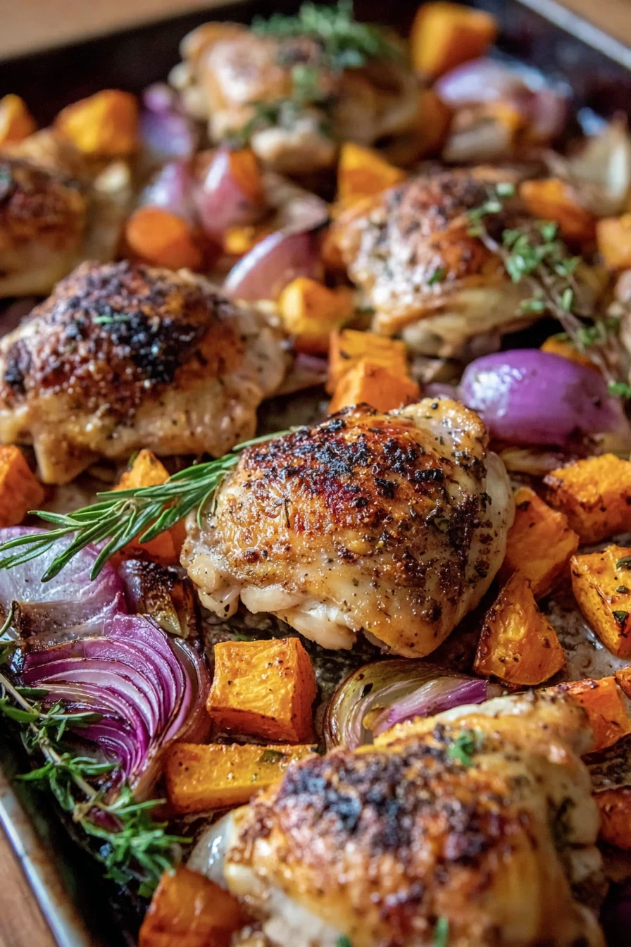 Sheet Pan Chicken Thighs Dinner