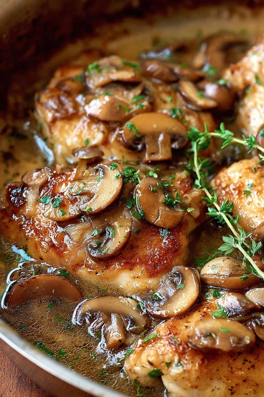 slow cooker, chicken marsala, savory, tender, flavorful, juicy, aromatic herbs