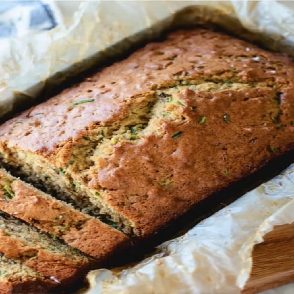 sourdough zucchini bread, homemade, moist, flavorful, healthy, delicious, freshly baked