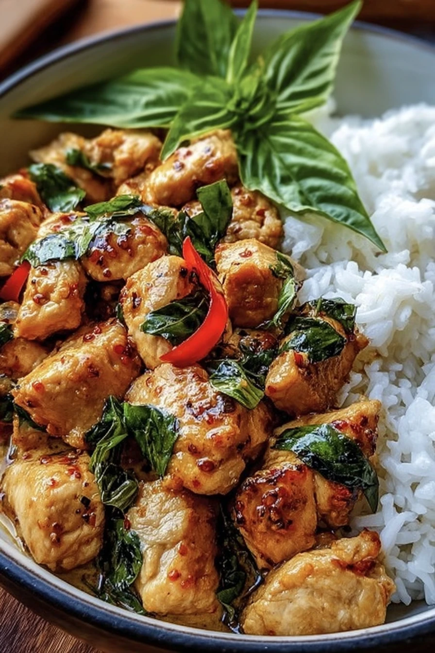 Spiced Coconut Basil Chicken  recipe step-by-step guide