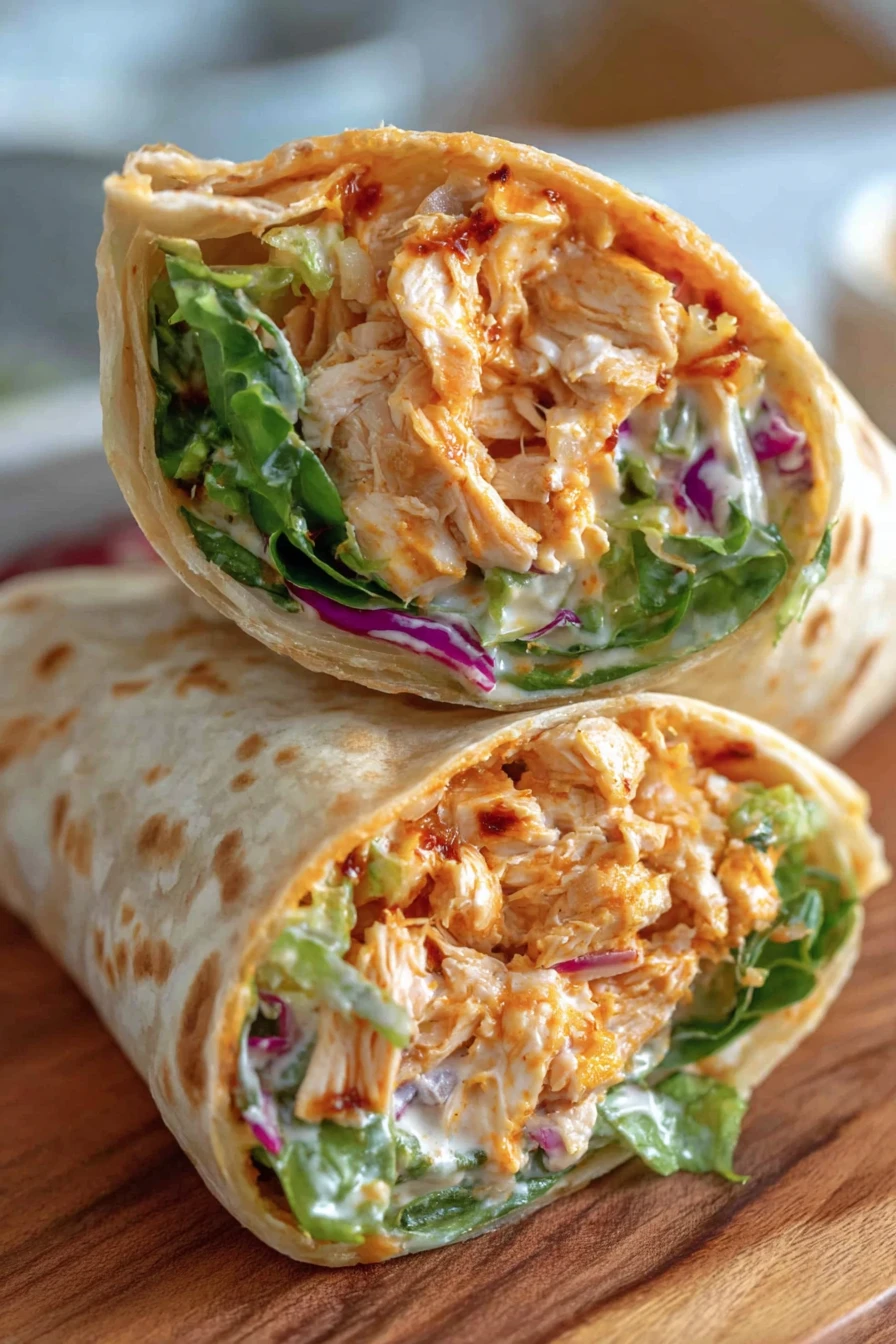 Spicy Buffalo Chicken Wraps, flavorful, zesty, mouthwatering, delicious, savory