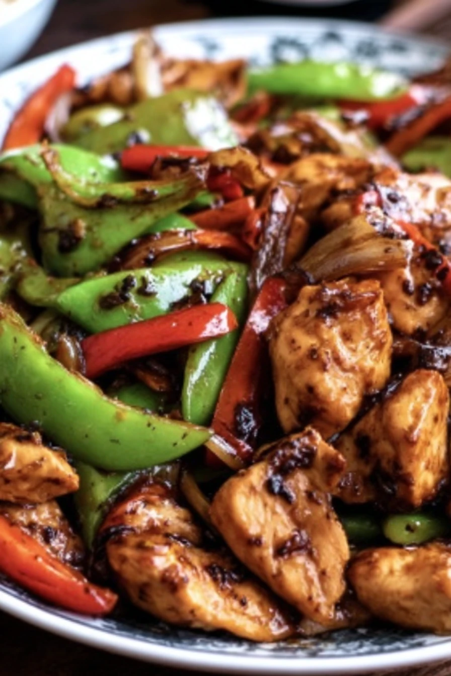 Chinese garlic chicken, stir-fried recipe, savory, aromatic, flavorful dish